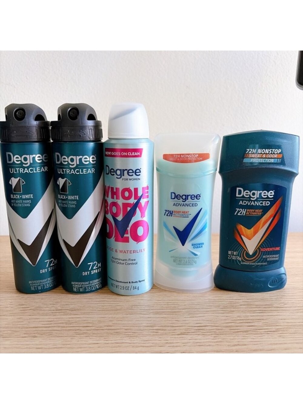 5x Degree Women & Men deodorant bundle